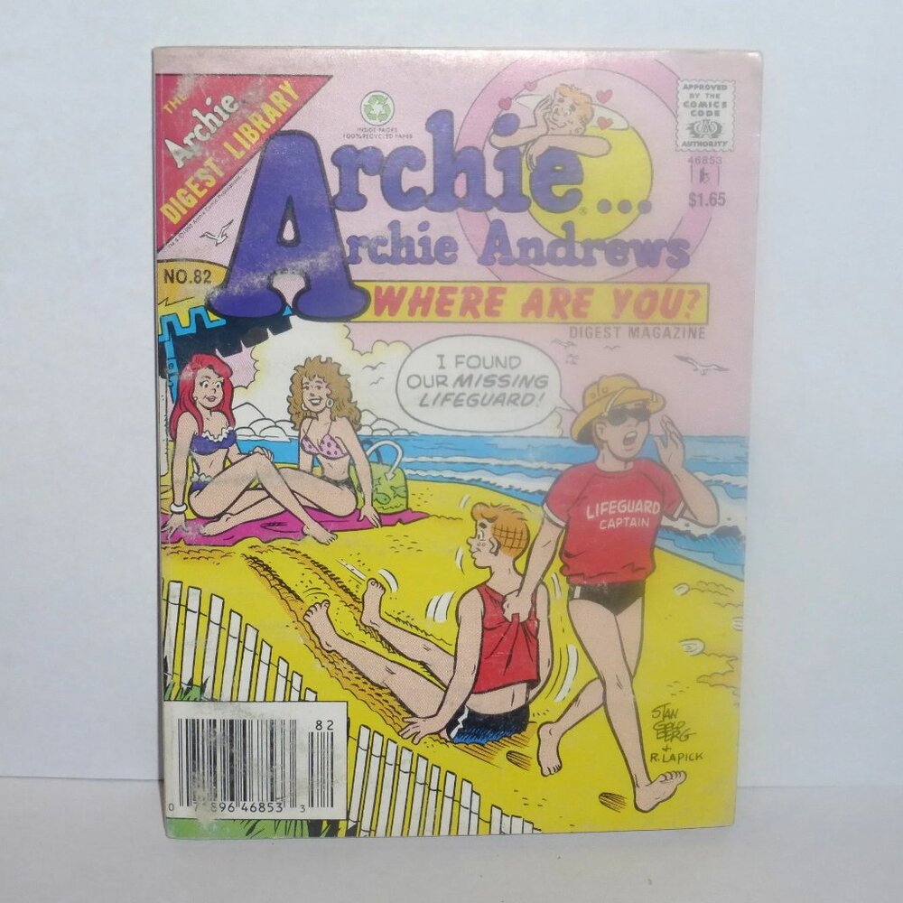 1st PRINT 1992 Archie Digest Library ARCHIE Andrews WHERE Are You Digest #82 Arc